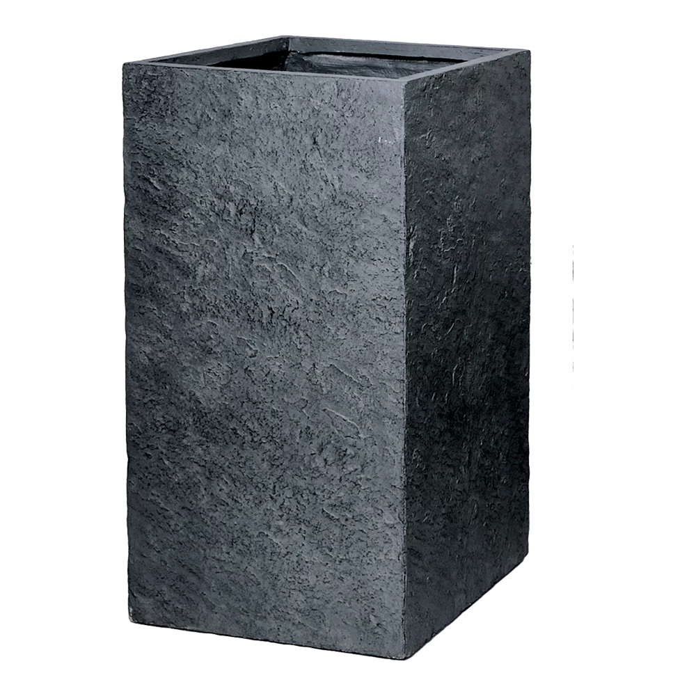 Plantenbak Arizona Cubihi - L22 X B22 X H50cm - Donkergrijs 1 Plantenbak Arizona Cubihi - L22 X B22 X H50cm - Donkergrijs