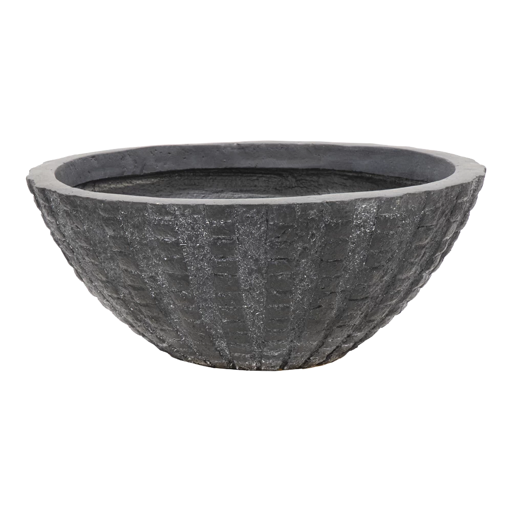 Plantenschaal Arkansas - D36 X H16.5cm - Donkergrijs 1 Plantenschaal Arkansas - D36 X H16.5cm - Donkergrijs
