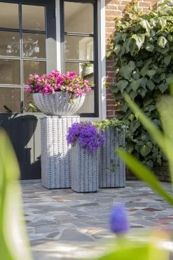 Plantenschaal Arkansas - D45 X H20cm - Lichtgrijs -Warentuin arkansas bowl low washed grey d45h20 bloempot 7 9