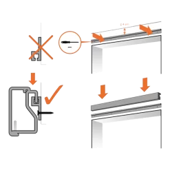 Vliegengordijn Palermo - Transparant/Grijs - 90 X 210cm - Sun-Arts -Warentuin bevestiging vliegengordijn 7