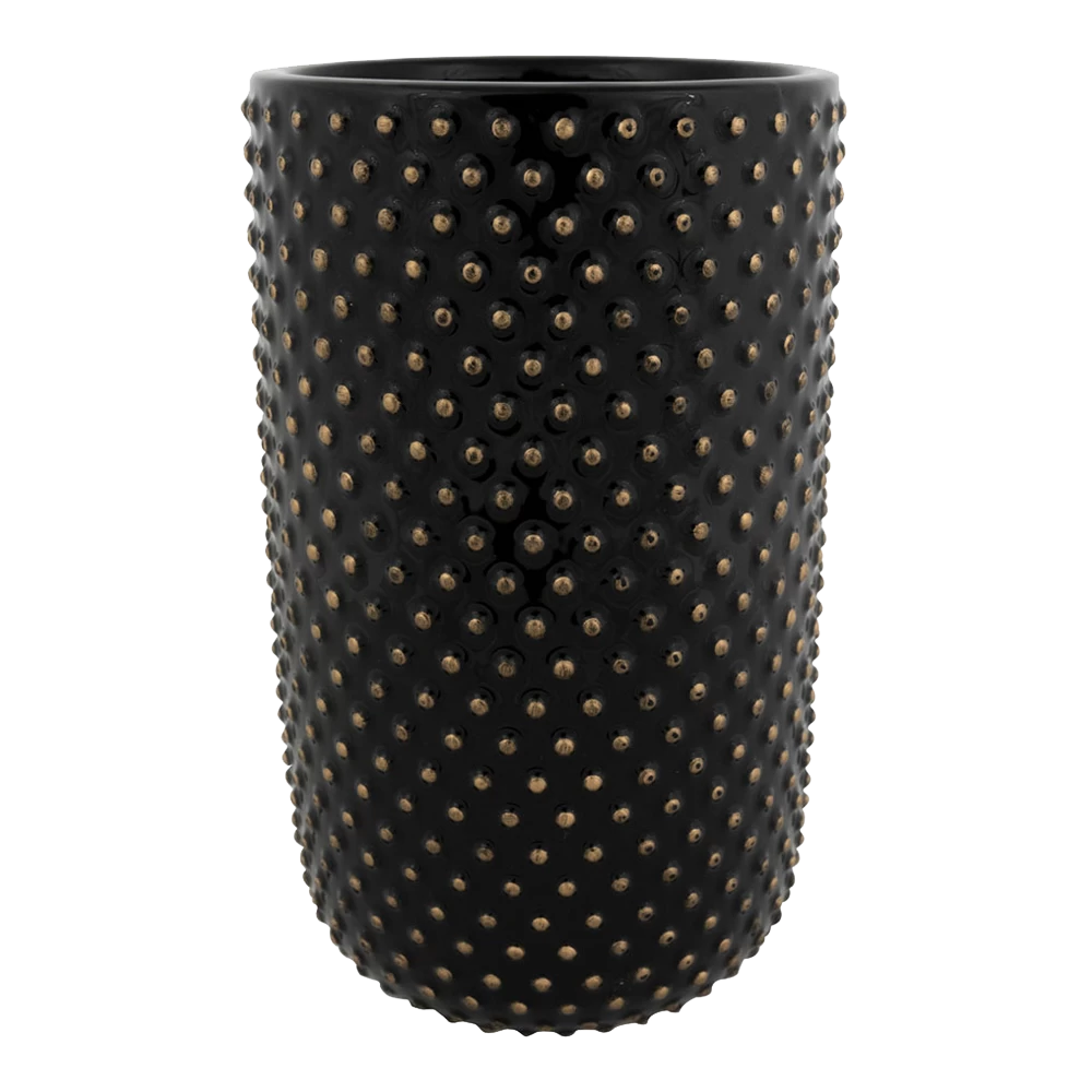 Bloempot Bolino Hoog - D18 X H29cm - Shiny Black 1 Bloempot Bolino Hoog - D18 X H29cm - Shiny Black