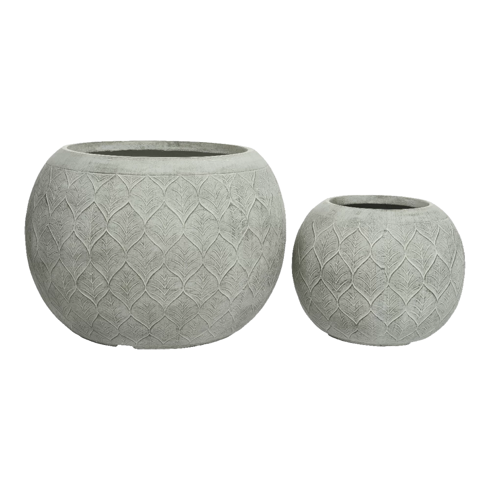 Bloempot Ella - D36 X H27,5cm - Lichtgrijs 2 Bloempot Ella - D36 X H27,5cm - Lichtgrijs - Afbeelding 2