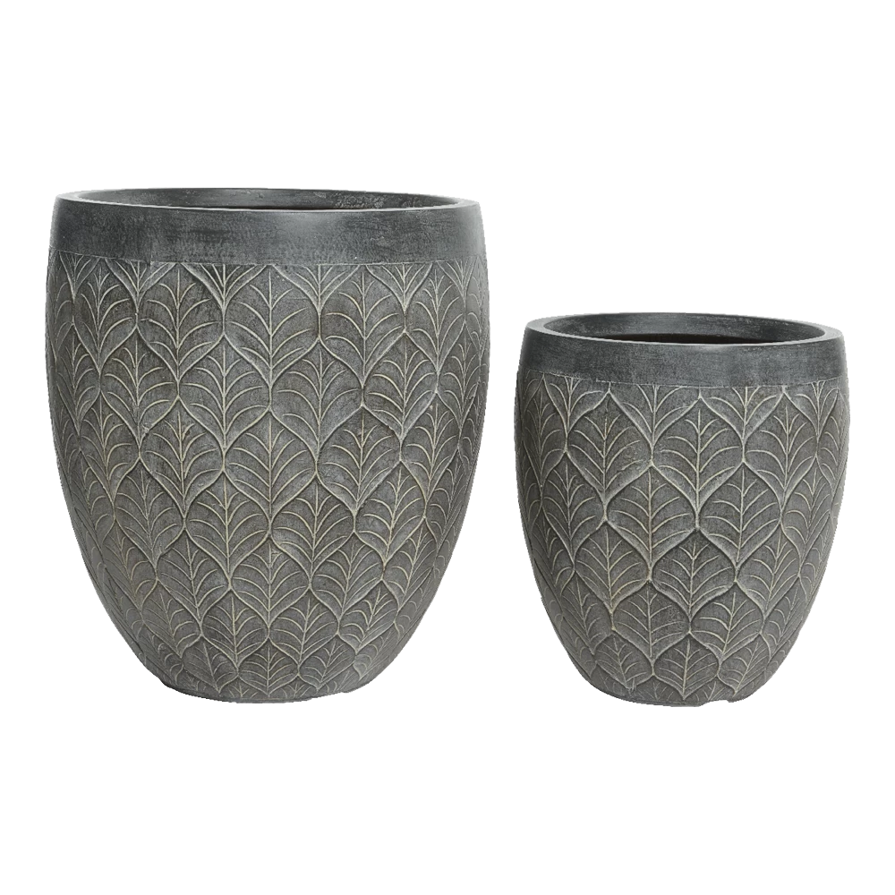 Bloempot Ella - D40 X H43cm - Grijs 2 Bloempot Ella - D40 X H43cm - Grijs - Afbeelding 2