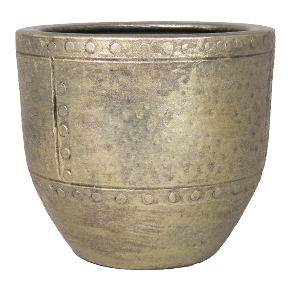 Bloempot Fien - D35 X H32cm - Goud 1 Bloempot Fien - D35 X H32cm - Goud