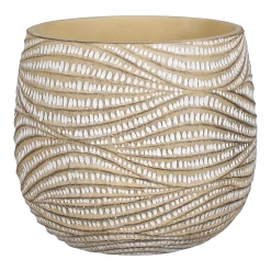Bloempot Hendrick - D19 X H17cm - Creme