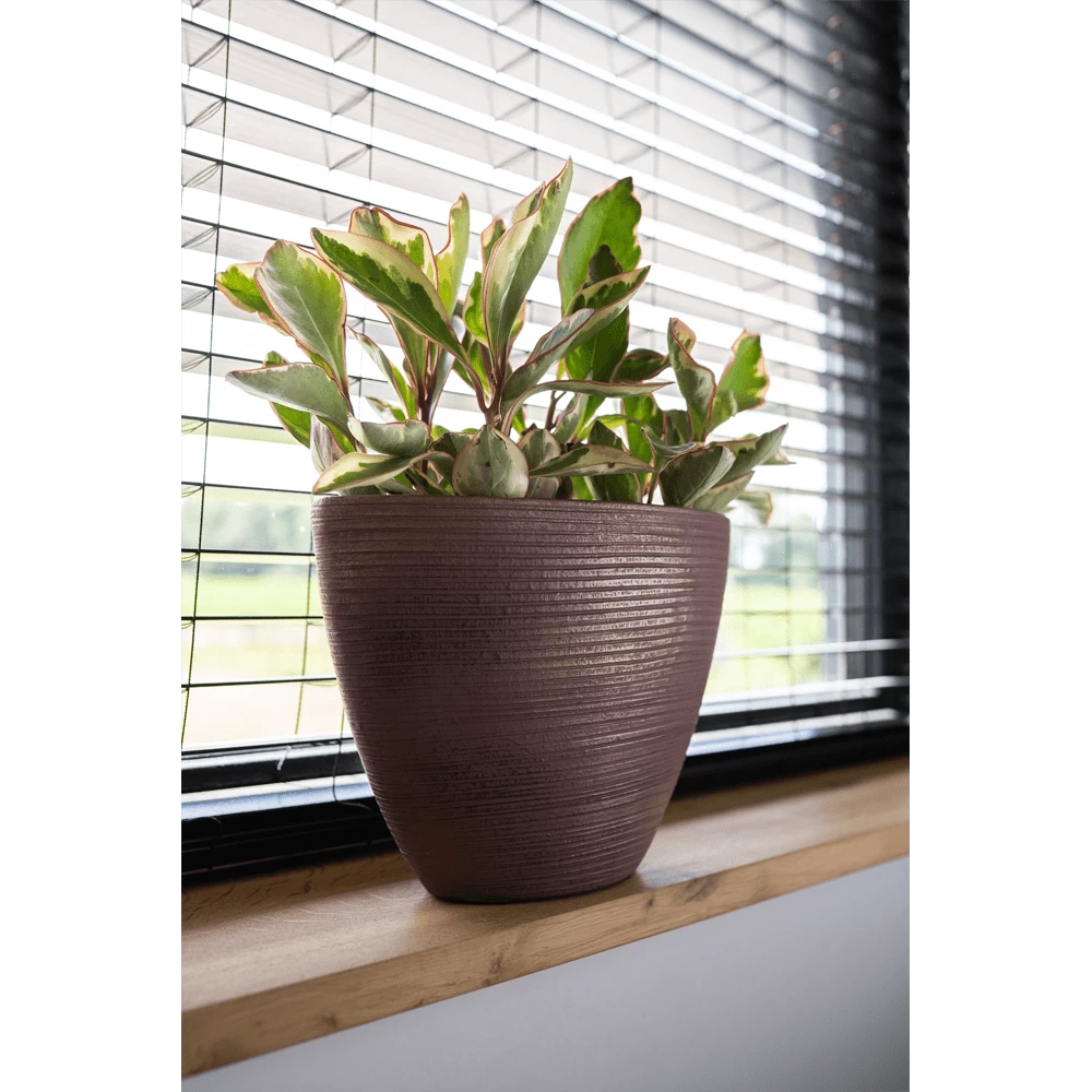 Bloempot Lydia Ovaal - L33 X B16 X H25cm - Shiny Purple - Afbeelding 2