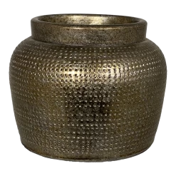 Bloempot Marrakesh - D27 X H25cm - Zilver Goud
