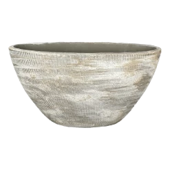 Bloempot Miami Ovaal - L35 X D16 X H19cm - Grijs