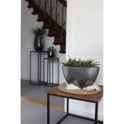 Bloempot Petra Ovaal - L32 X B17 X H17cm - Platinum -Warentuin bloempot petra platinum bloempot 3