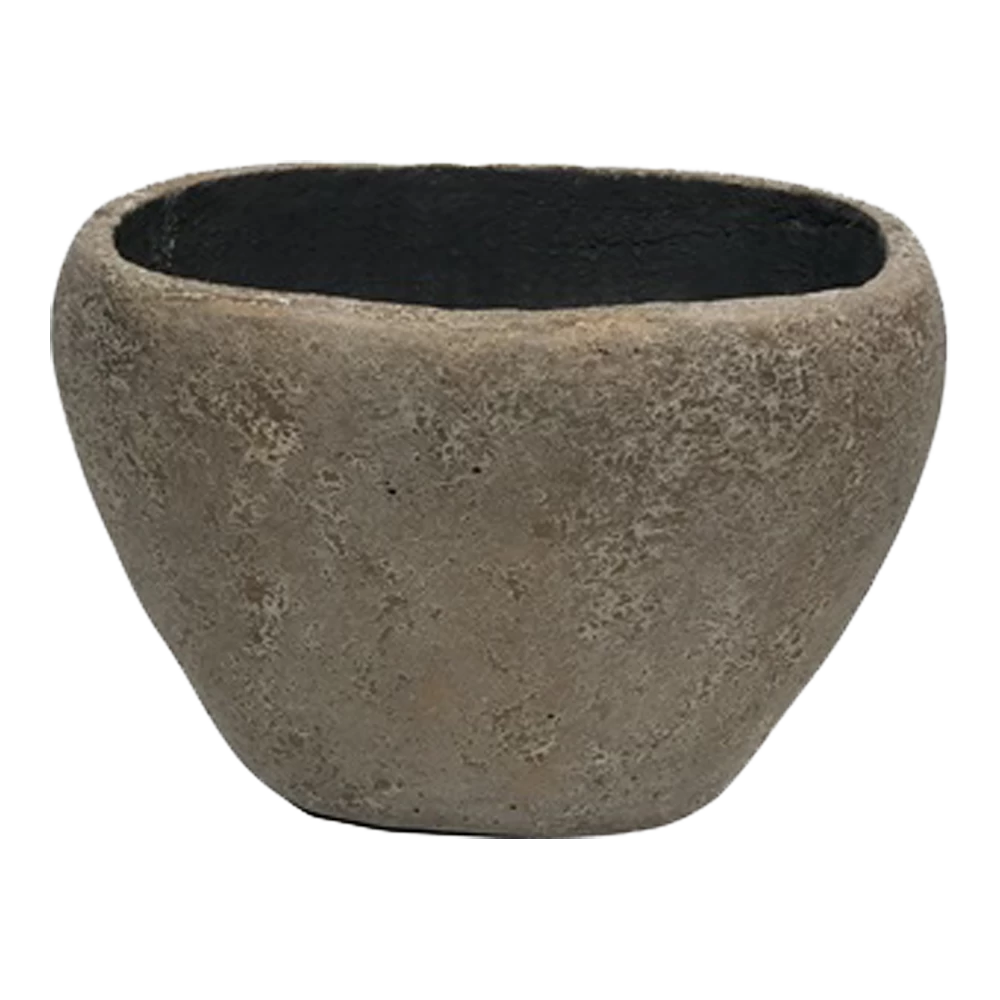 Bloempot Shanon Ovaal - L28 X B16 X H21cm - Earth Groen