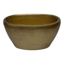 Bloempot Shanon Ovaal - L28 X B16 X H21cm - Earth Zwart