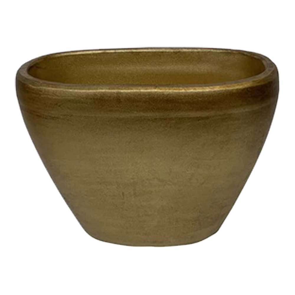 Bloempot Shanon Ovaal - L28 X B16 X H21cm - Mat Goud