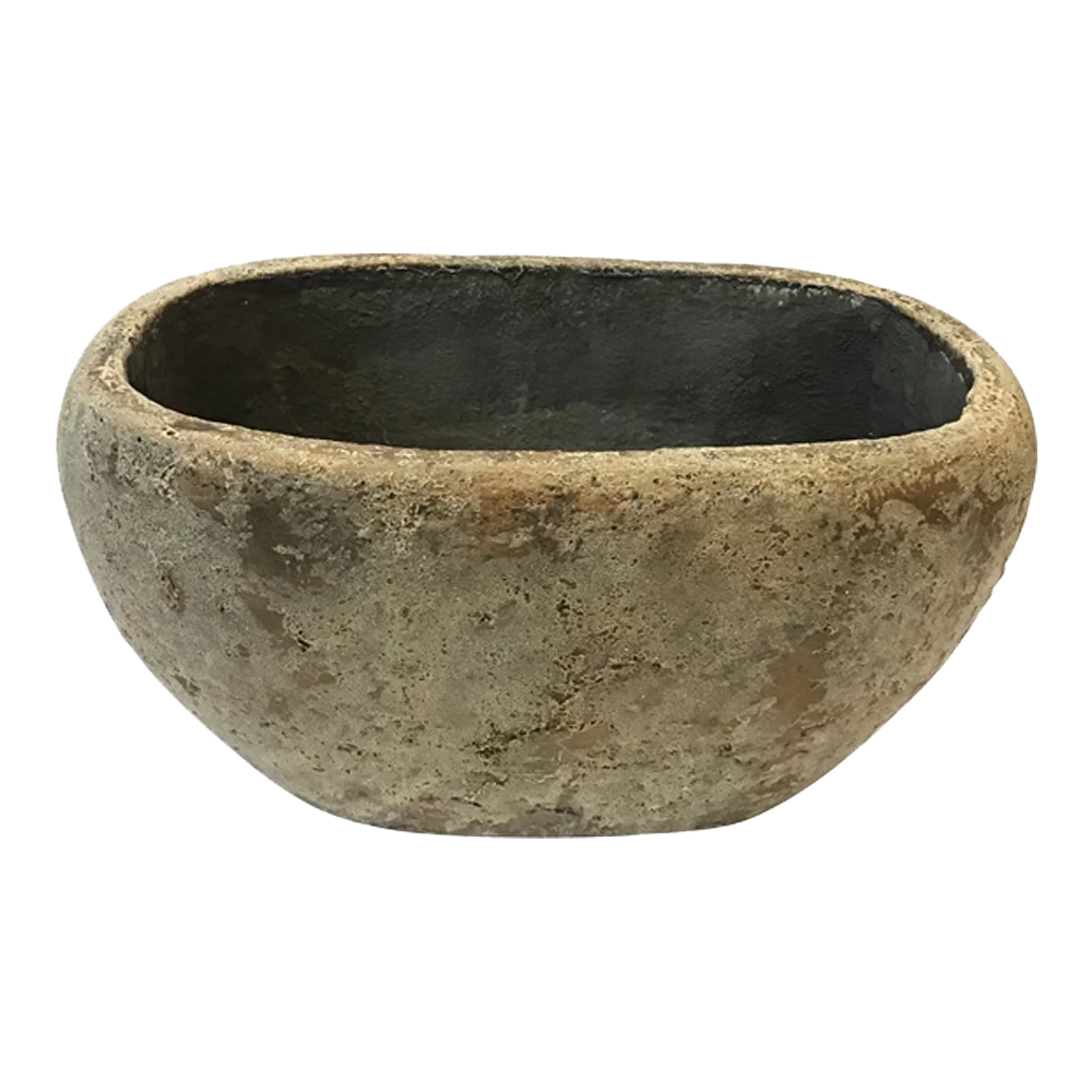 Bloempot Shanon Ovaal - L28 X B18 X H14cm - Cream