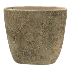 Bloempot Shanon Ovaal - L38 X B16 X H38cm - Earth Groen