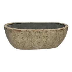 Bloempot Shanon Ovaal - L45 X B18 X H16cm - Cream