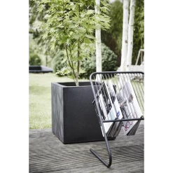 Capi Plantenbak Vierkant Lux Terrazo - L60 X B60 X H60cm - Zwart -Warentuin capi plantenbak vierkant lux terrazo l60 x b60 x h60cm zwart plantenbak 7