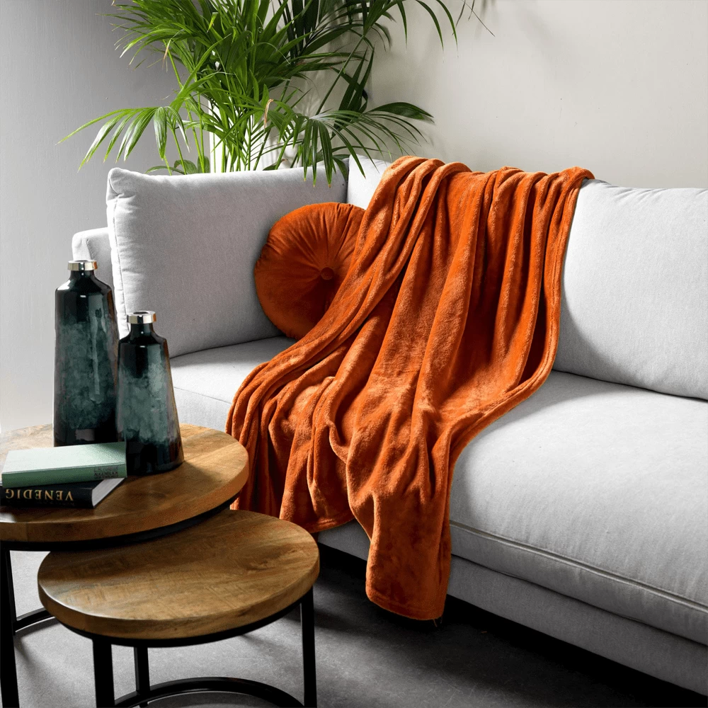 Dutch Decor Plaid Harvey - 150x200cm - Potters Clay 2 Dutch Decor Plaid Harvey - 150x200cm - Potters Clay - Afbeelding 2