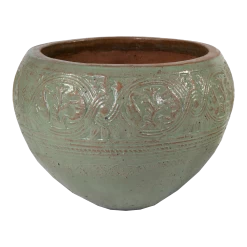 Bloempot Glazed Off Bowl - D40 X H31cm - Groen