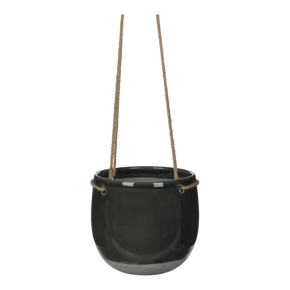 Hangpot Resa - D18,5 X H17cm - Donkergrijs 1 Hangpot Resa - D18,5 X H17cm - Donkergrijs
