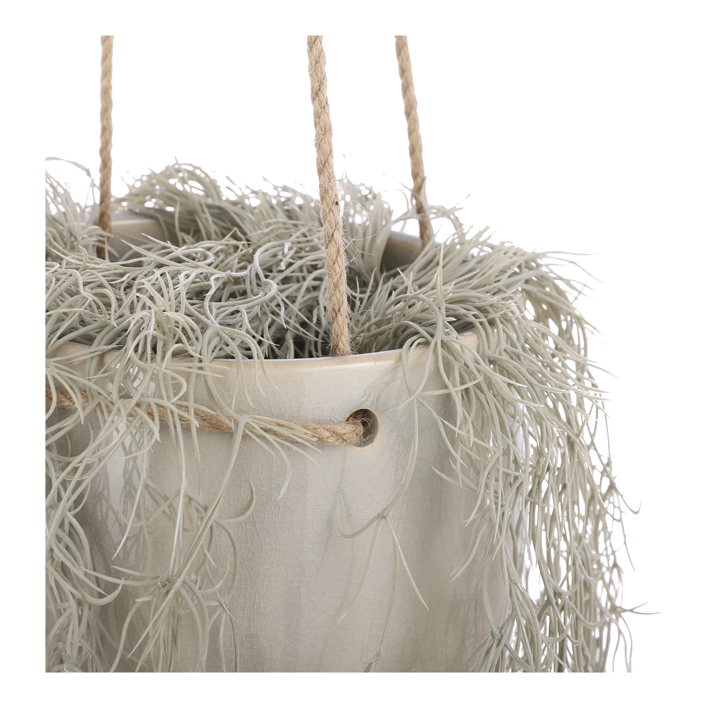 Hangpot Resa - D18,5 X H17cm - Lichtgrijs 3 Hangpot Resa - D18,5 X H17cm - Lichtgrijs - Afbeelding 3