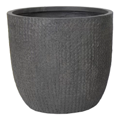 Bloempot Indiana Egg Pebble - D39 X H38cm - Donkergrijs