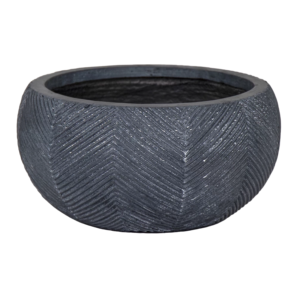 Plantenschaal Iowa Bullet - D31 X H15.5cm - Donkergrijs 1 Plantenschaal Iowa Bullet - D31 X H15.5cm - Donkergrijs