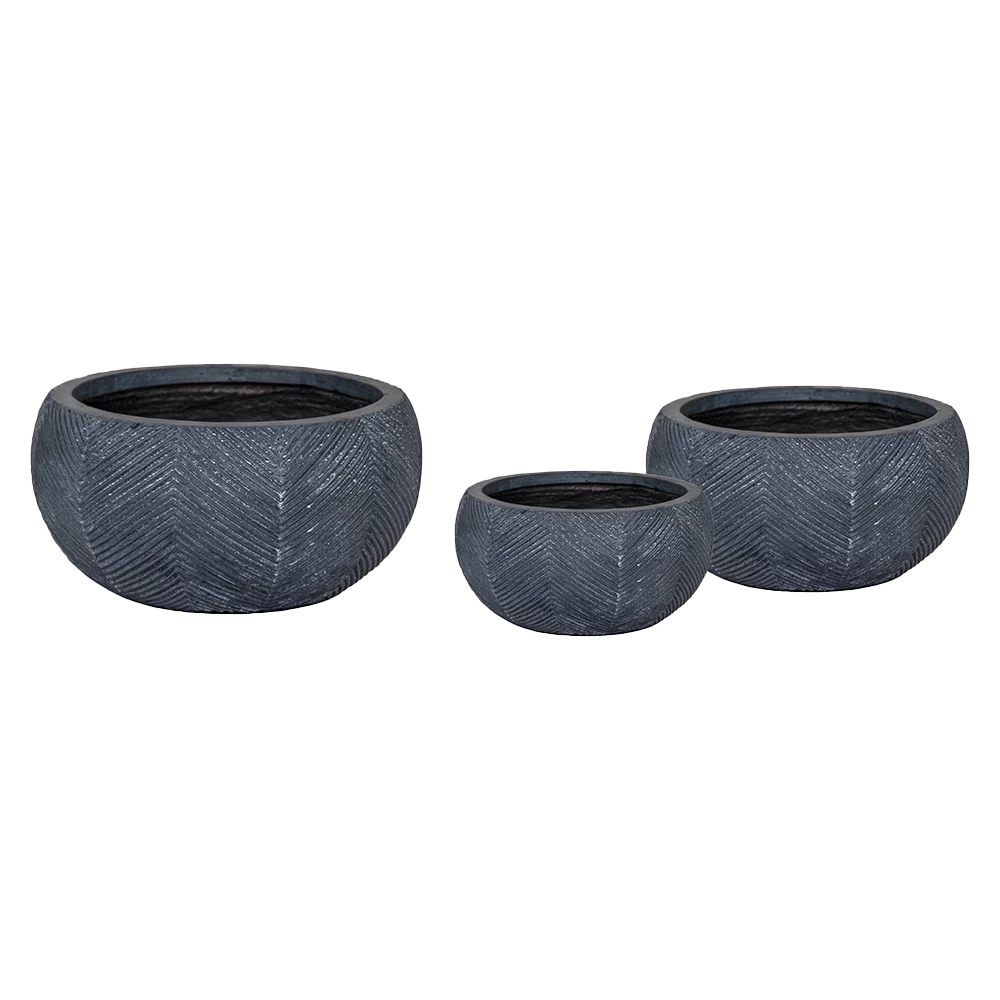 Plantenschaal Iowa Bullet - D31 X H15.5cm - Donkergrijs 2 Plantenschaal Iowa Bullet - D31 X H15.5cm - Donkergrijs - Afbeelding 2