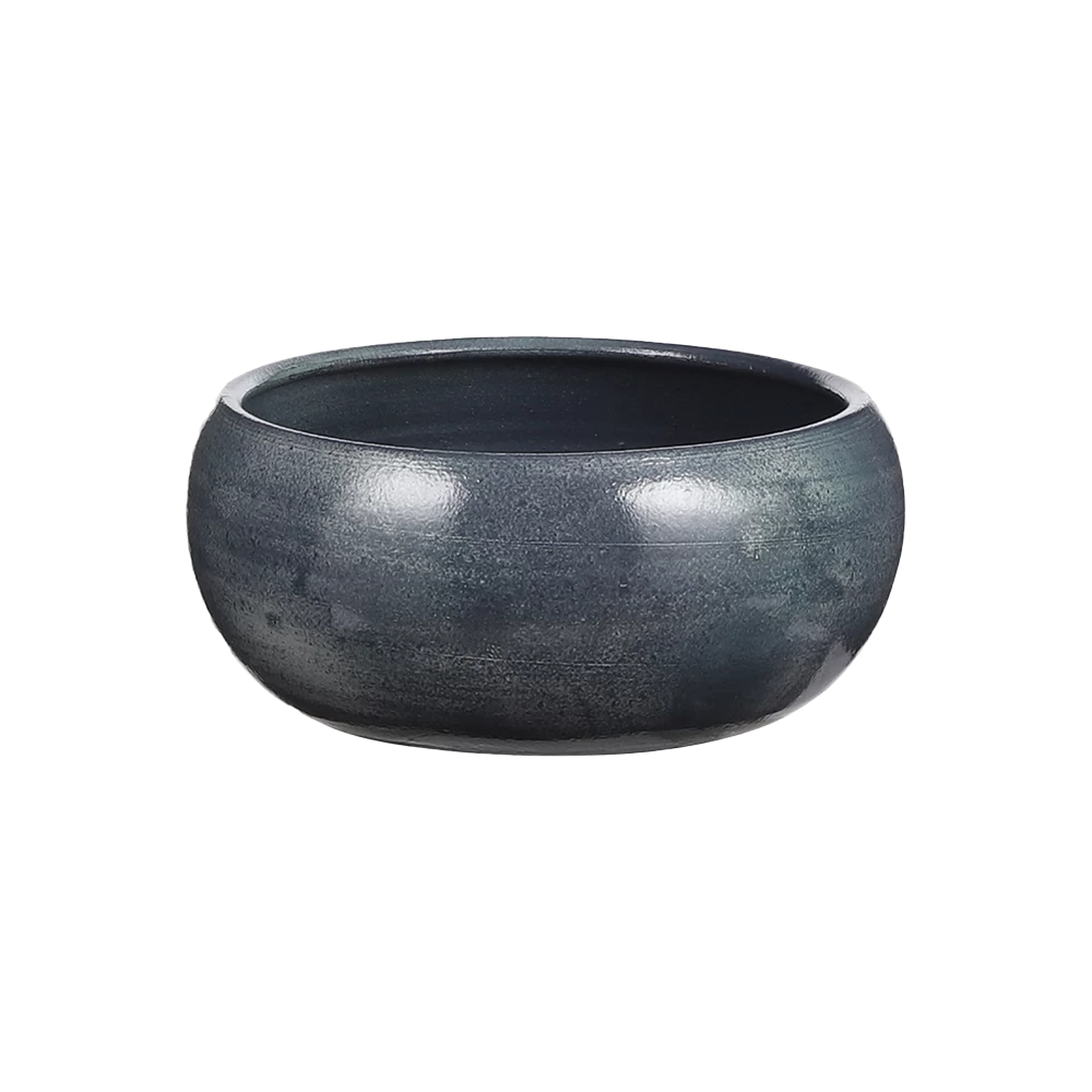 Plantenschaal Lester - D28 X H12cm - Donkerblauw 1 Plantenschaal Lester - D28 X H12cm - Donkerblauw