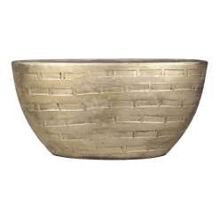 Bloempot Steef Ovaal - L49 X B20 X H25cm - Industrieel Goud