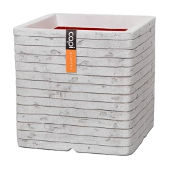 Capi Plantenbak Vierkant Nature Row NL - L40 X B40 X H40cm - Ivoor