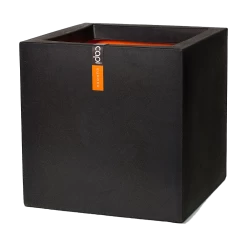 Capi Plantenbak Vierkant Urban Smooth NL - L30 X B30 X H30cm - Zwart