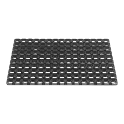HAMAT Rubbere Ringmat Domino - 80x50cm - Zwart - Deurmat
