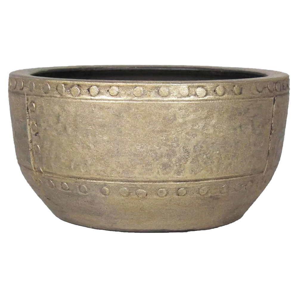 Plantenschaal Fien - D29 X H14cm - Goud 1 Plantenschaal Fien - D29 X H14cm - Goud