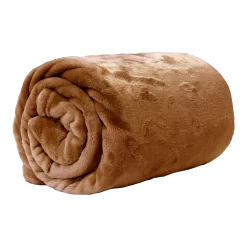 Unique Living Plaid Enzo - 130x180cm - Leather Brown