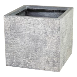 Plantenbak Utah Cubi Washed - L27.5 X B27.5 X H28cm - Lichtgrijs