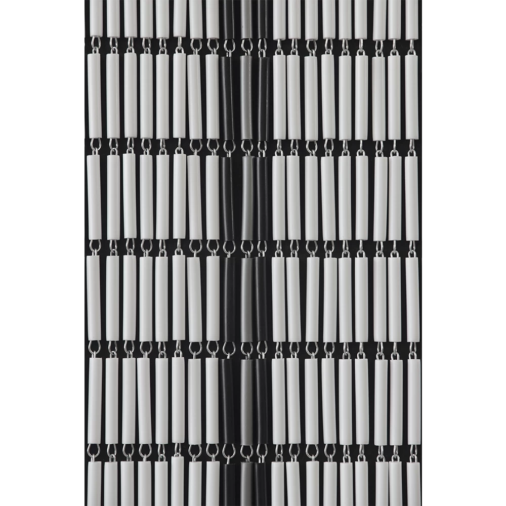 Vliegengordijn Banen - Wit/Zwart/Zilver - 90 X 210cm - Sun-Arts - Afbeelding 3