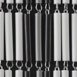 Vliegengordijn Banen - Wit/Zwart/Zilver - 90 X 210cm - Sun-Arts -Warentuin vliegengordijn banen wit zwart zilver 90 x 210cm sun arts 90 3 2