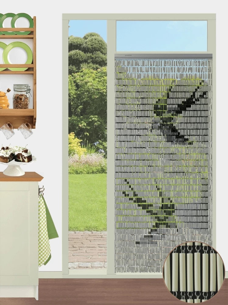 Vliegengordijn Zwaluwen - Creme/Zwart - 100 X 232cm - Sun-Arts - Afbeelding 4