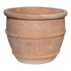 Bloempot Whitewash Greek Egg - D37 X H34cm - Oranje