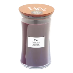 Woodwick Black Cherry Large Candle - Geurkaars