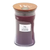 Woodwick Black Plum Cognac Large Candle - Geurkaars