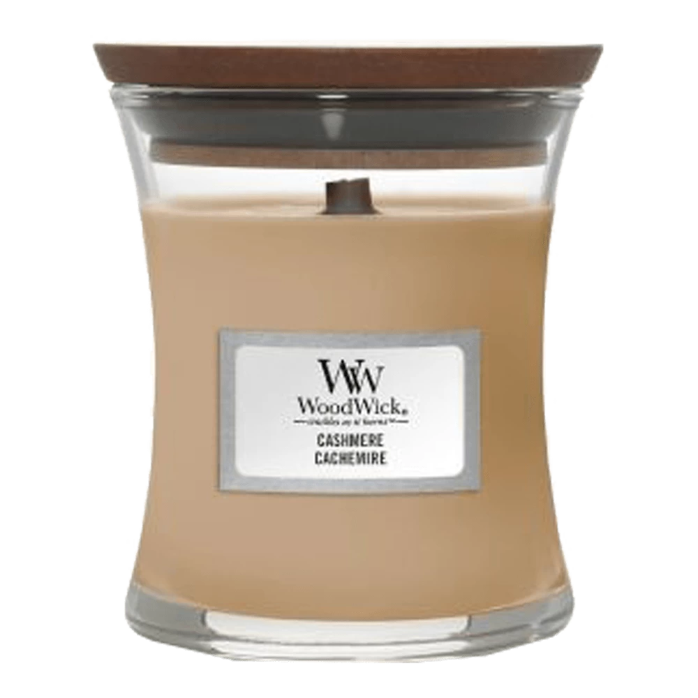 Woodwick Cashmere Medium Candle - Geurkaars 1 Woodwick Cashmere Medium Candle - Geurkaars