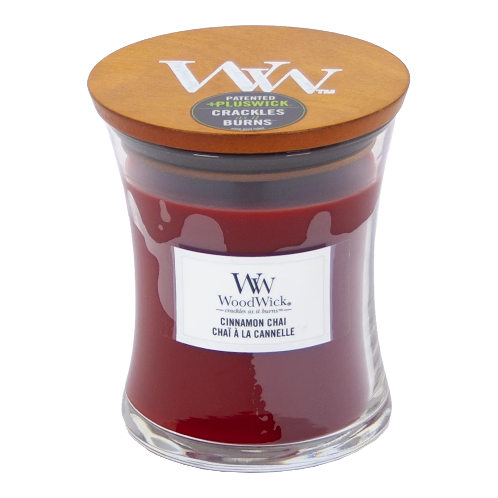Woodwick Cinnamon Chai Medium Candle - Geurkaars 1 Woodwick Cinnamon Chai Medium Candle - Geurkaars