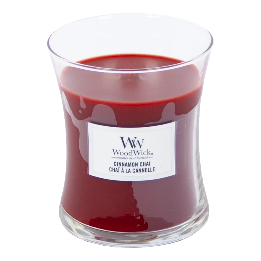 Woodwick Cinnamon Chai Medium Candle - Geurkaars 2 Woodwick Cinnamon Chai Medium Candle - Geurkaars - Afbeelding 2