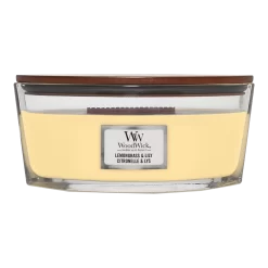 Woodwick Lemongrass & Lily Ellipse Candle - Geurkaars