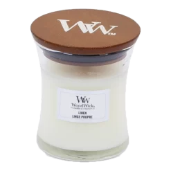 Woodwick Linen Medium Candle - Geurkaars