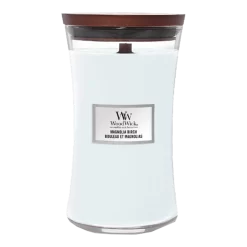 Woodwick Magnolia Birch Large Candle - Geurkaars