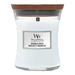 Woodwick Magnolia Birch Medium Candle - Geurkaars