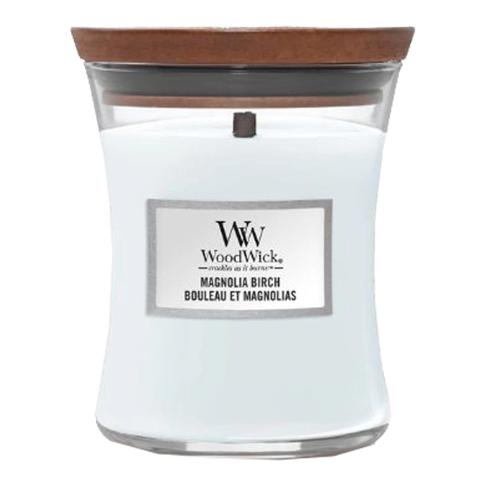 Woodwick Magnolia Birch Medium Candle - Geurkaars 1 Woodwick Magnolia Birch Medium Candle - Geurkaars