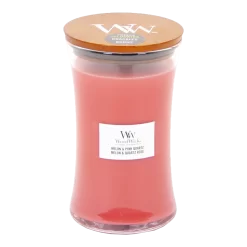 Woodwick Melon & Pink Quartz Large Candle - Geurkaars